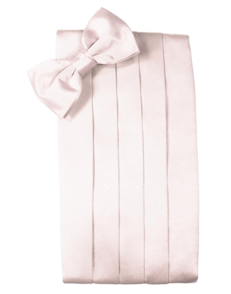 Set Luxury Satin Cummerbund & Bow Tie - Blush - Faja 