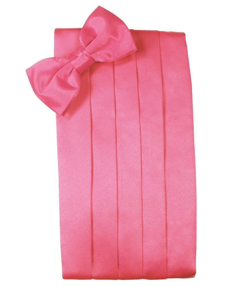 Set Luxury Satin Cummerbund & Bow Tie - Bubblegum - Faja 