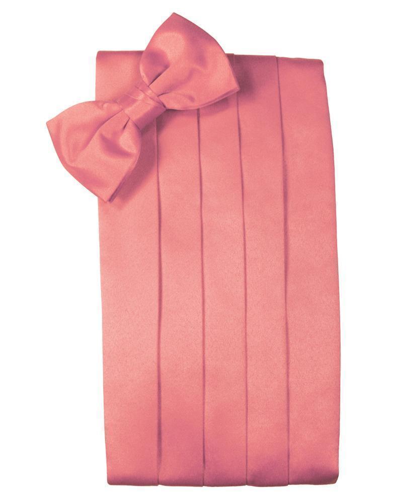 Set Luxury Satin Cummerbund & Bow Tie - Guava - Faja 