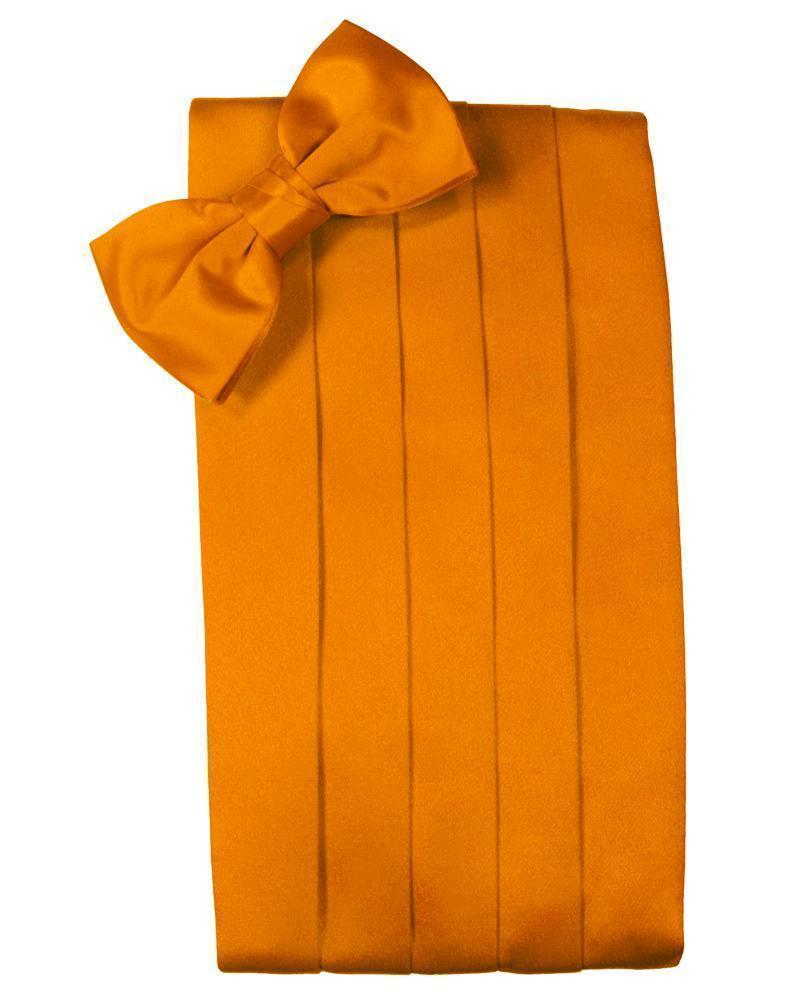 Set Luxury Satin Cummerbund & Bow Tie - Mandarin - Faja 