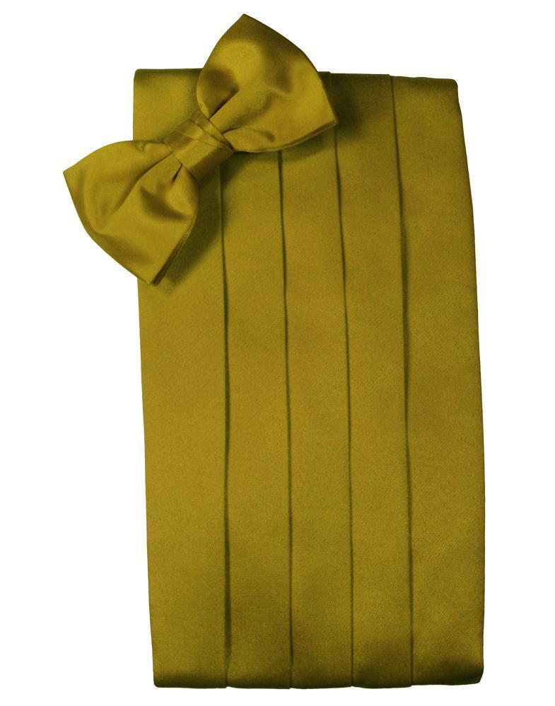 Set Luxury Satin Cummerbund & Bow Tie - New Gold - Faja 