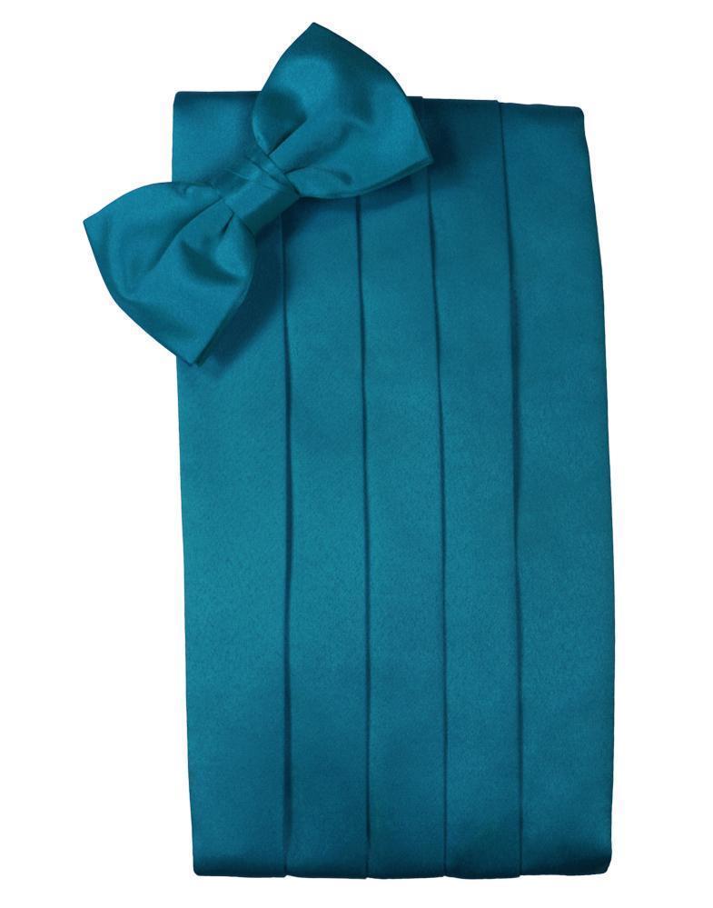 Set Luxury Satin Cummerbund & Bow Tie - Oasis - Faja 