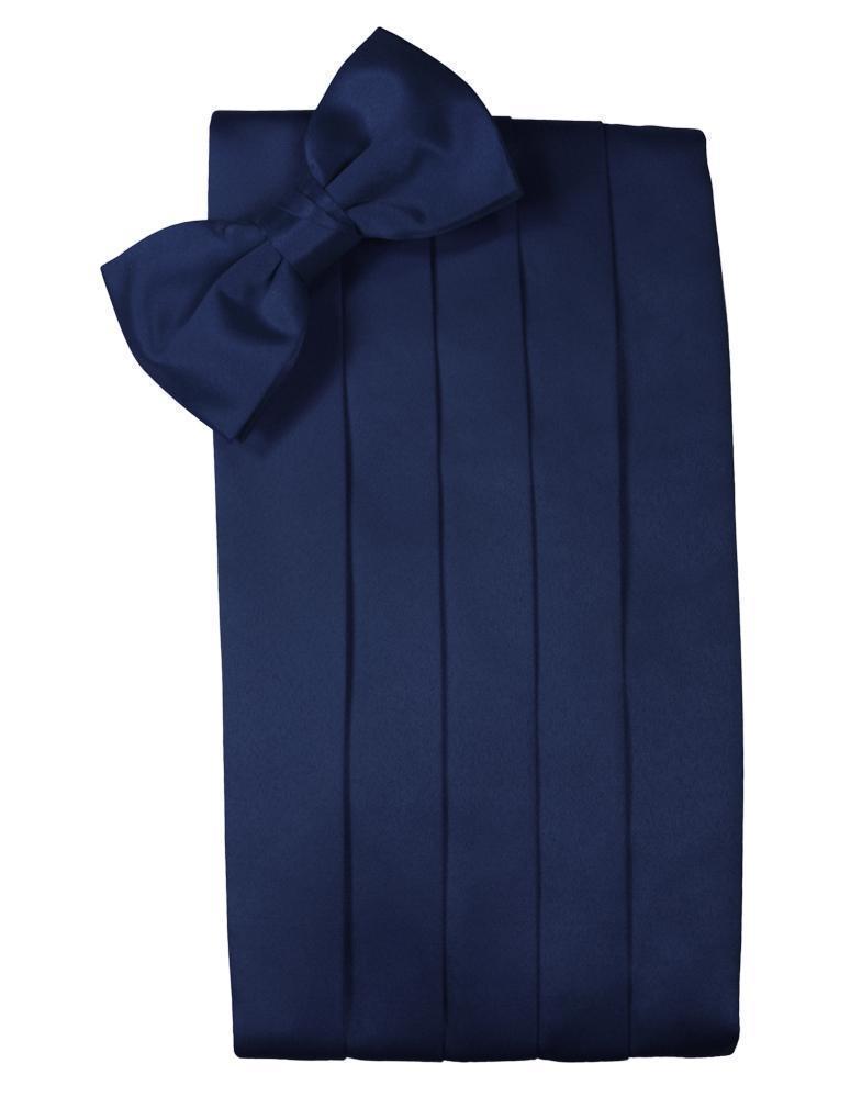 Set Luxury Satin Cummerbund & Bow Tie - Peacock - Faja 