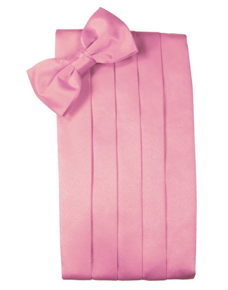 Set Luxury Satin Cummerbund & Bow Tie - Rose Petal - Faja 