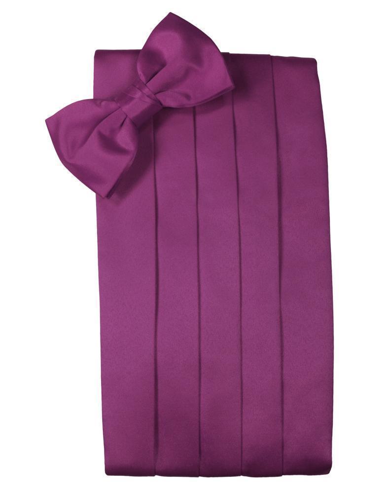 Set Luxury Satin Cummerbund & Bow Tie - Sangria - Faja 