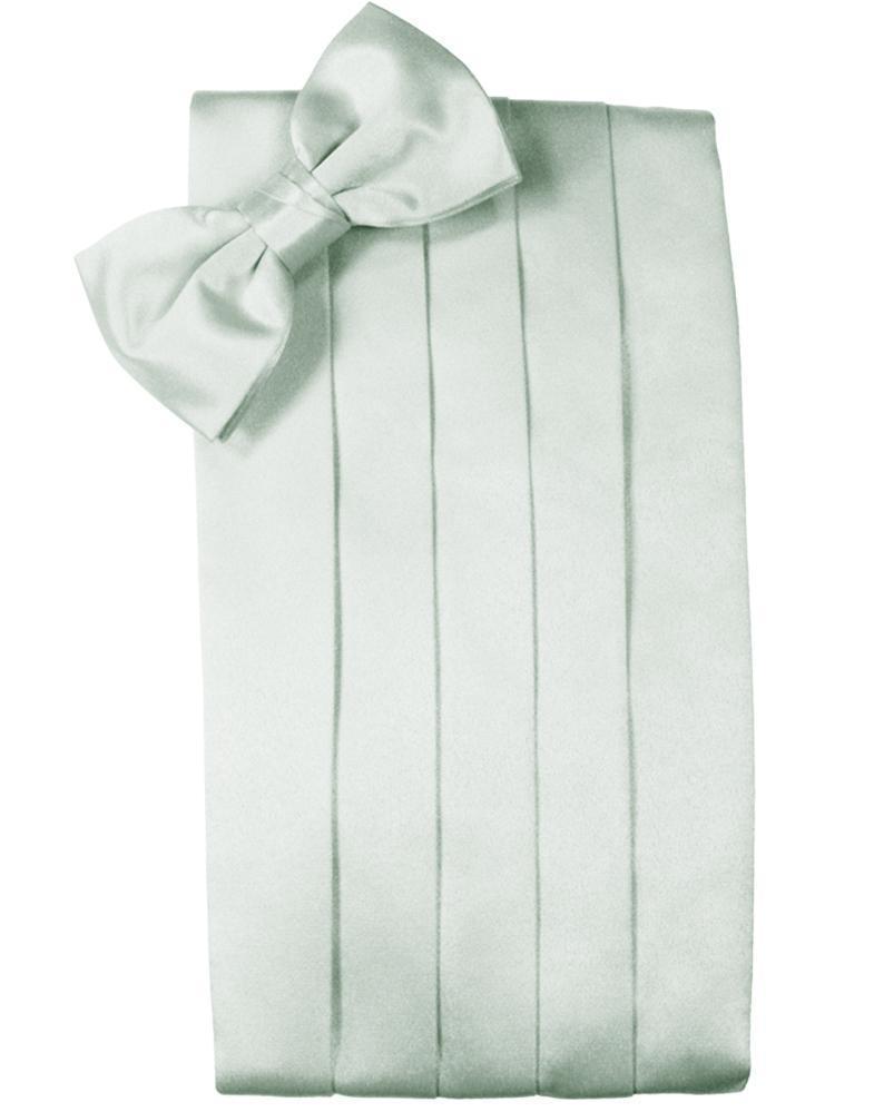 Set Luxury Satin Cummerbund & Bow Tie - Sea Glass - Faja 