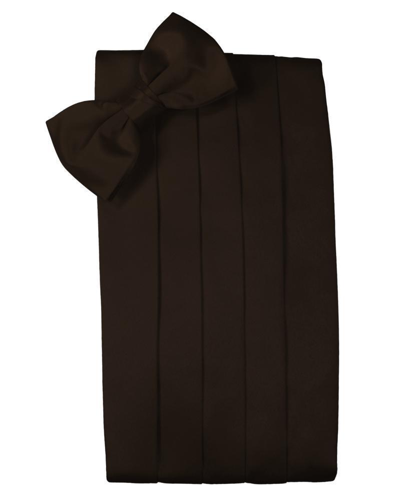 Set Luxury Satin Cummerbund & Bow Tie - Truffle - Faja 