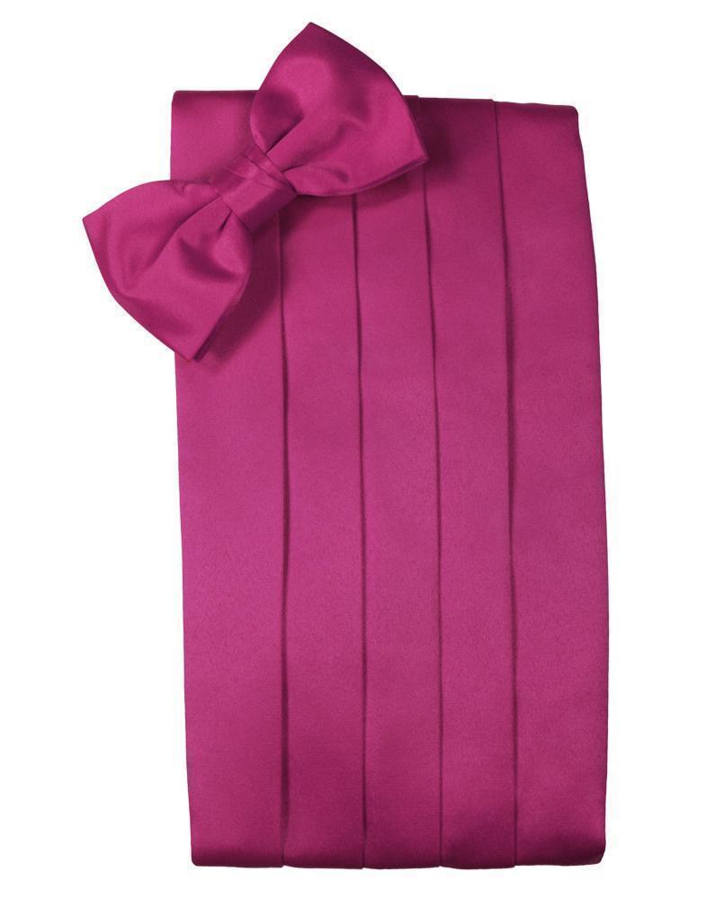 Set Luxury Satin Cummerbund & Bow Tie - Watermelon - Faja 