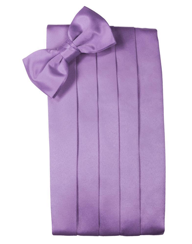 Set Luxury Satin Cummerbund & Bow Tie - Wisteria - Faja 