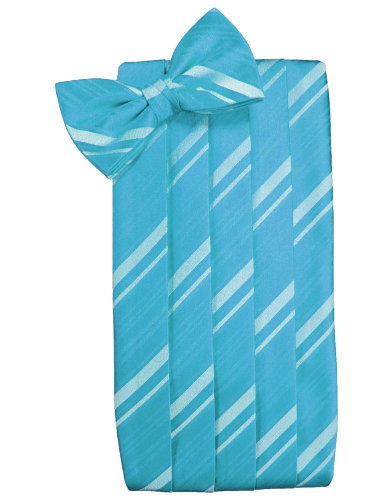 Set Striped Satin Cummerbund & Bow Tie - Faja caballero