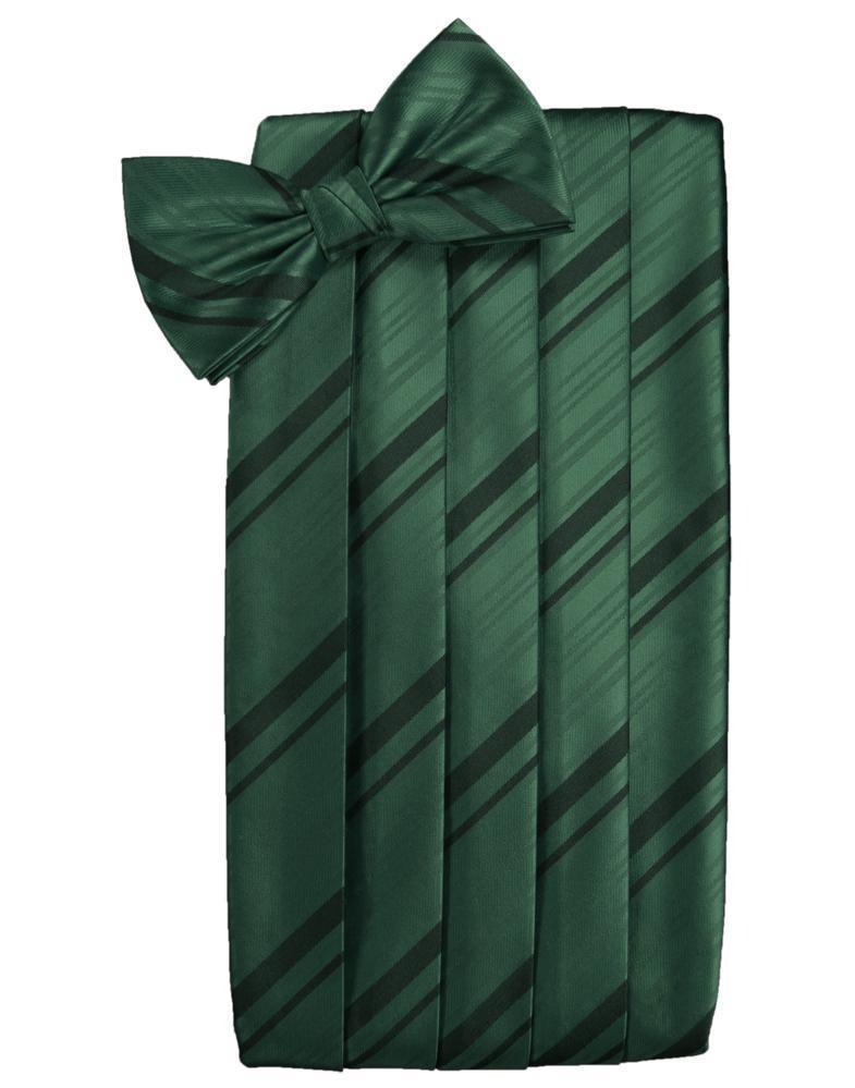 Set Striped Satin Cummerbund & Bow Tie - Holly - Faja 