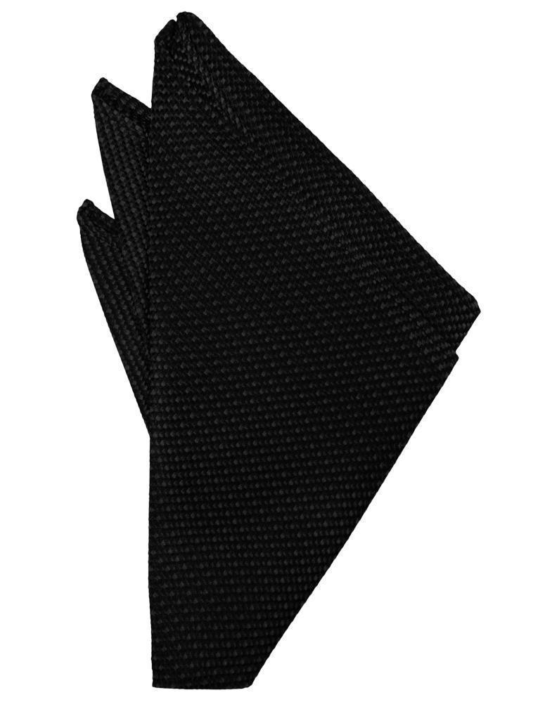 Silk Weave Pocket Square - Black - Pañuelo Caballero