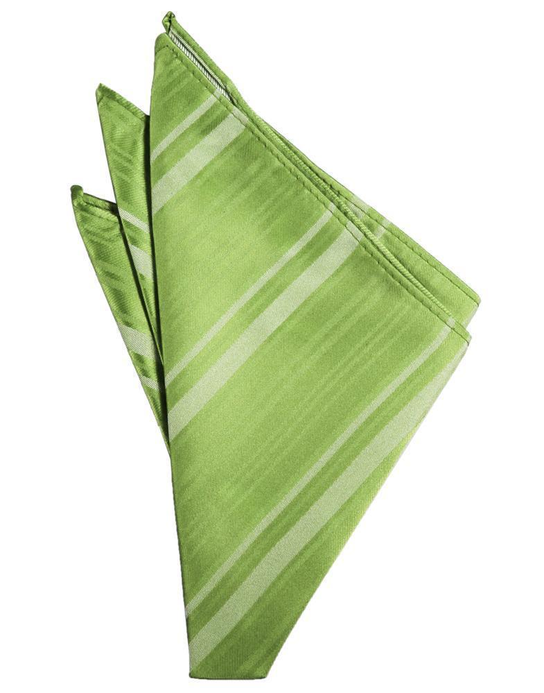 Striped Satin Pocket Square - Clover - Pañuelo Caballero