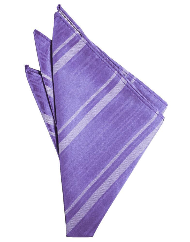 Striped Satin Pocket Square - Freesia - Pañuelo Caballero