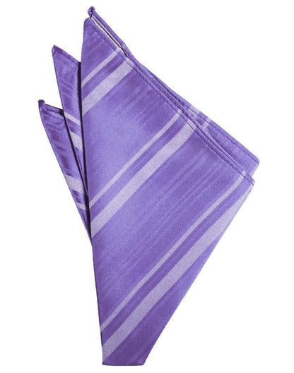 Striped Satin Pocket Square - Freesia - Pañuelo Caballero