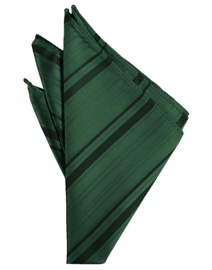 Striped Satin Pocket Square - Holly - Pañuelo Caballero