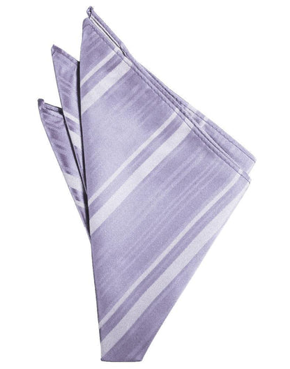 Striped Satin Pocket Square - Periwinkle - Pañuelo Caballero