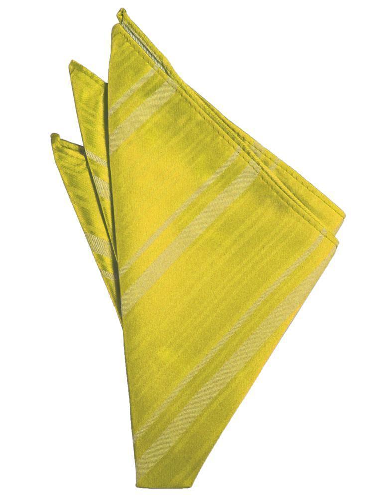 Striped Satin Pocket Square - Willow - Pañuelo Caballero