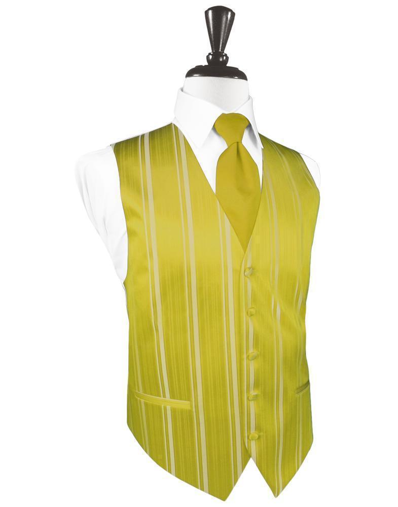 Striped Satin Tuxedo Vest 2 - XS / Willow - Chaleco 